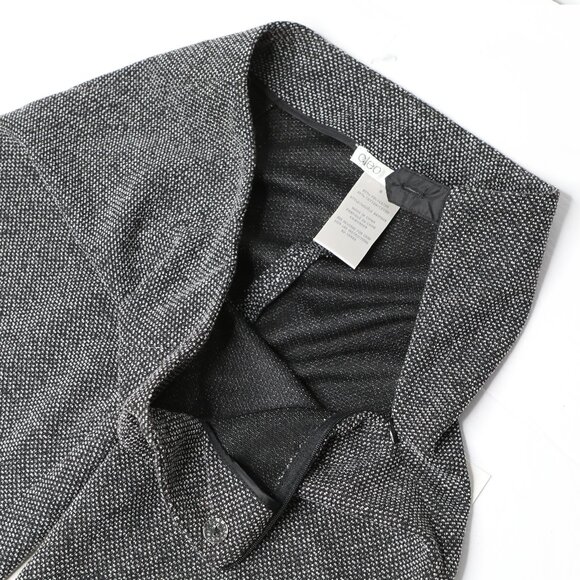 Cleo Tweed Trousers Straight Leg Pants Black White Office Classic Size Zipper - Picture 4 of 6